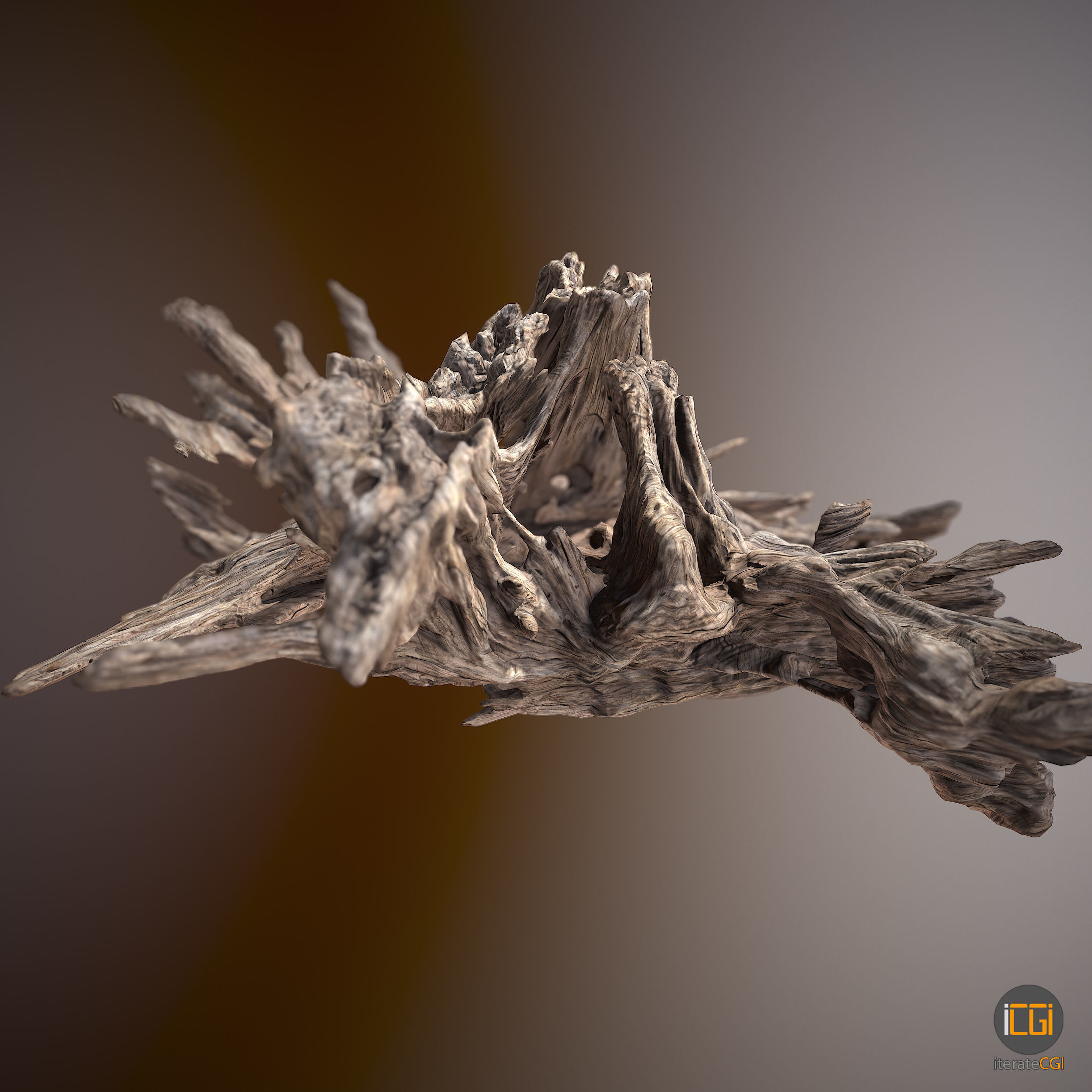 Driftwood piece of Low-poly 3D model_21