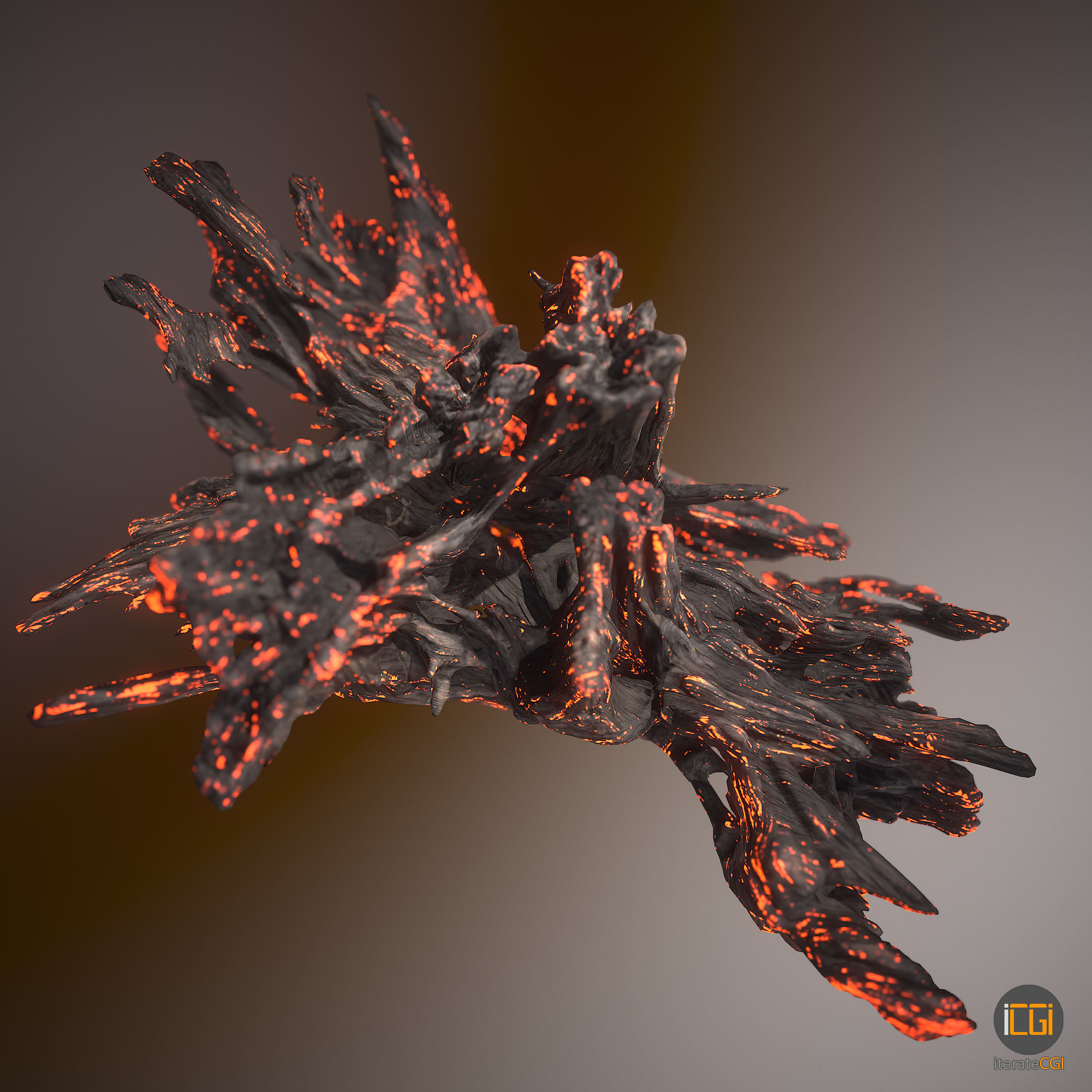 Driftwood piece of Low-poly 3D model_22