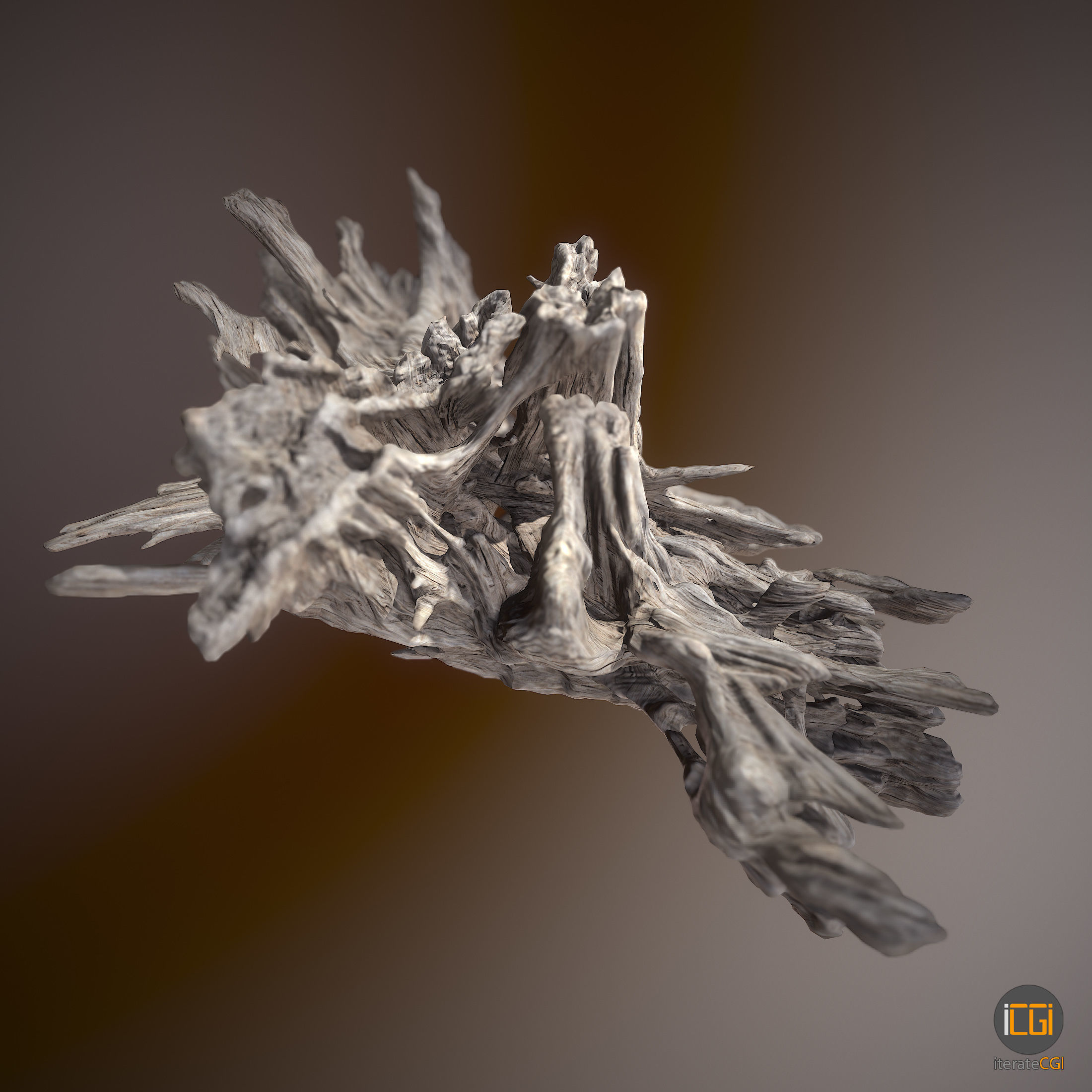 Driftwood piece of Low-poly 3D model_24