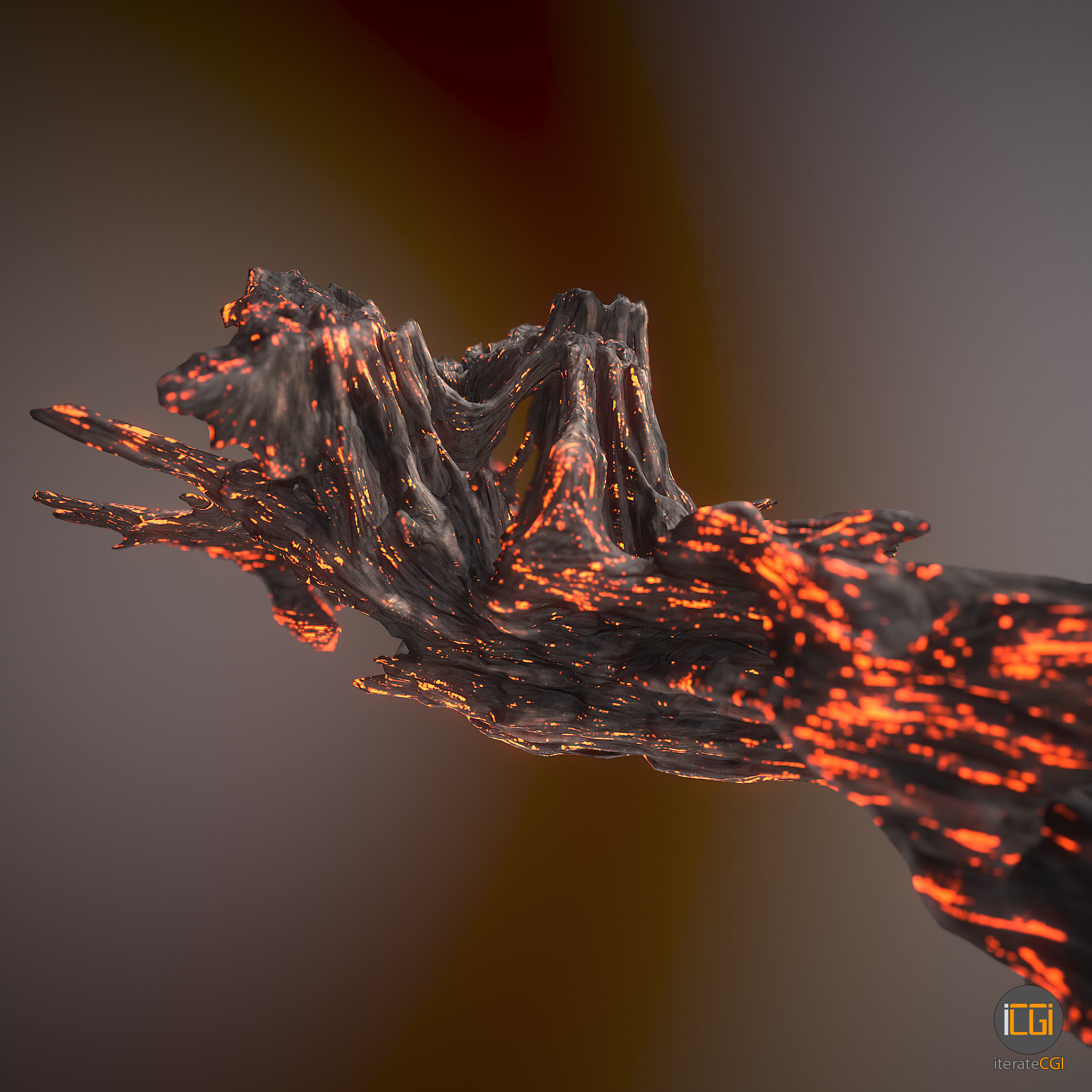 Driftwood piece of Low-poly 3D model_19