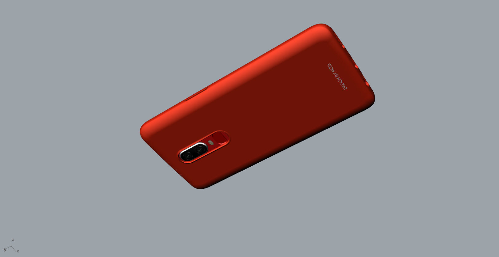 Oneplus 6 RED case design 3D model 3D print model_21