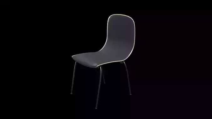 School Classroom Student Chair 1 Low-poly 3D model