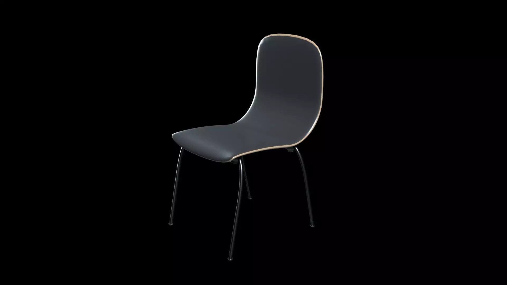 School Classroom Student Chair 1 Low-poly 3D model