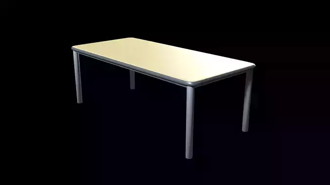 School Classroom Student Desk Low-poly 3D model