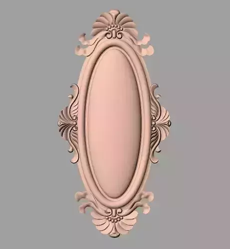 Bed door flower 3D relief STL model for CNC engraving E543