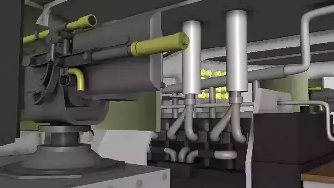 WW1 Mark1 Tank interior 3D model