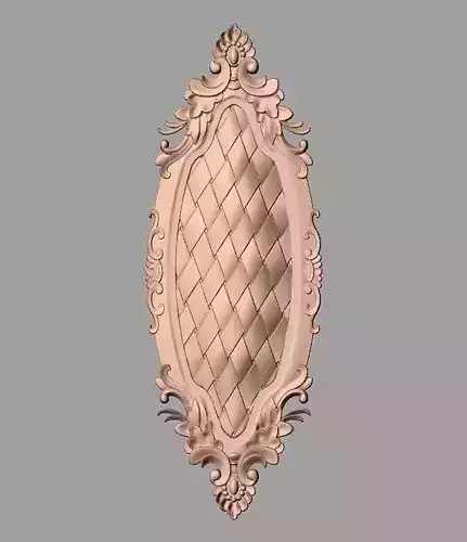 Bed door flower 3D relief STL model for CNC engraving E530