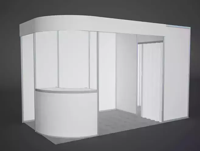 Exhibition stand octanorm 4x2 m duga 3D model