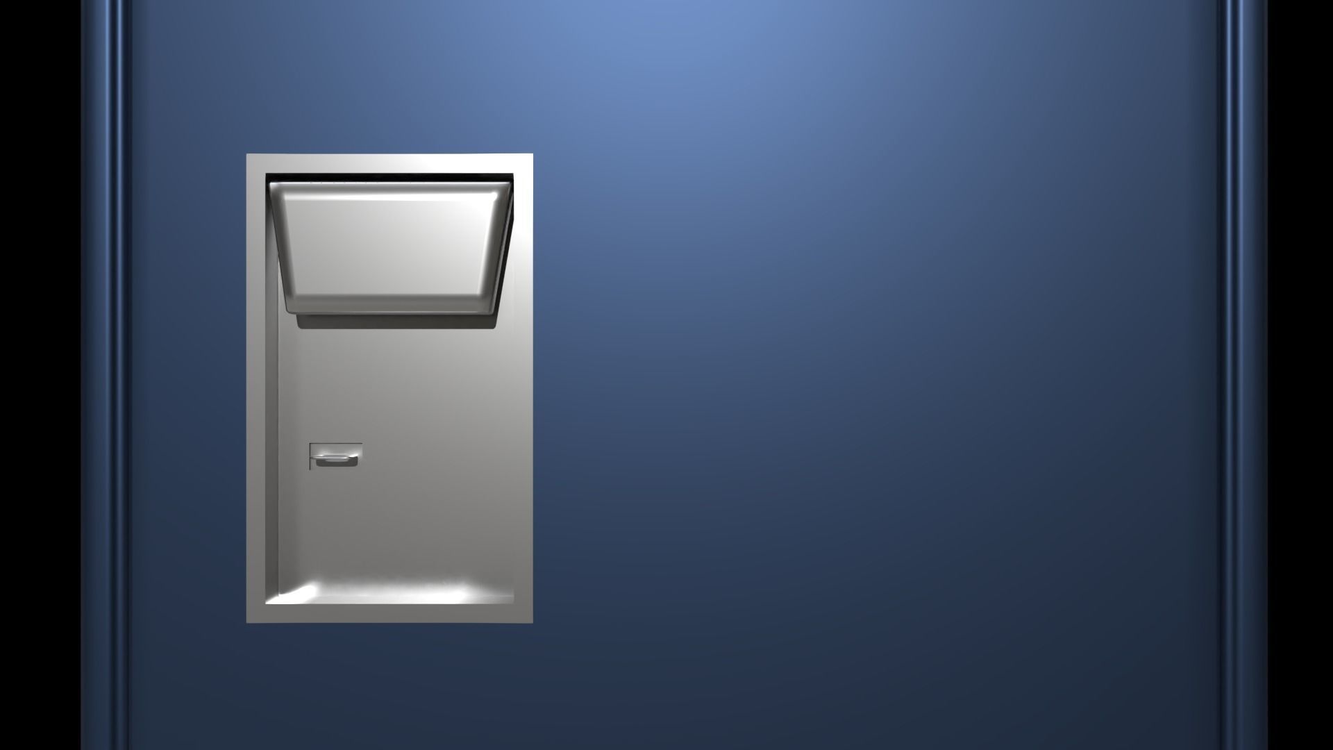 School Locker Set Low-poly 3D model_8