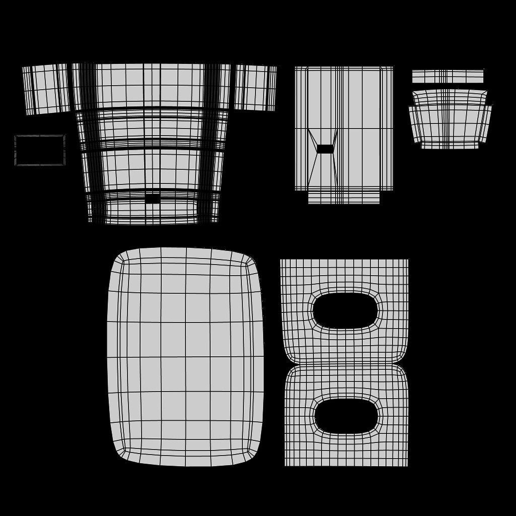 School Locker Set Low-poly 3D model_23