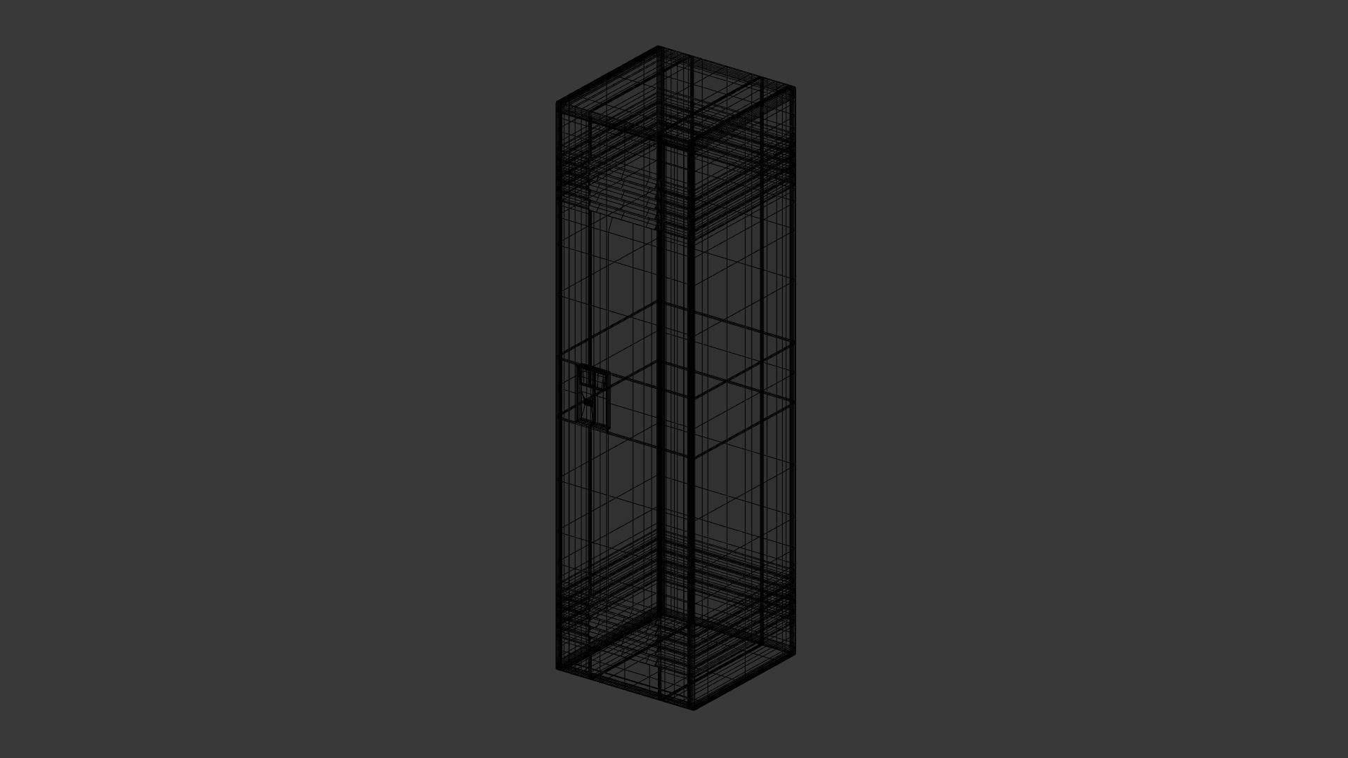 School Locker Set Low-poly 3D model_15