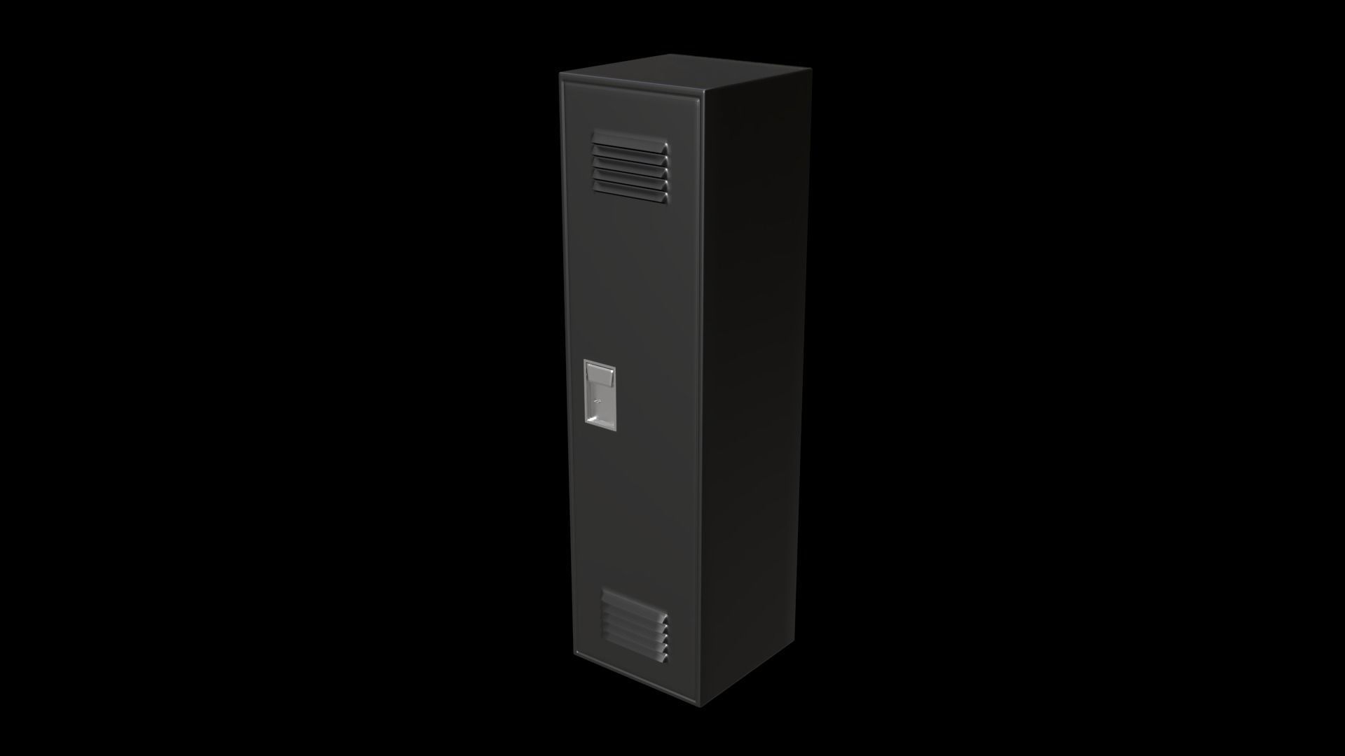 School Locker Set Low-poly 3D model_12
