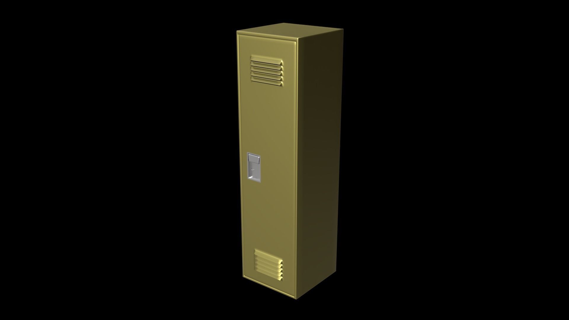 School Locker Set Low-poly 3D model_13