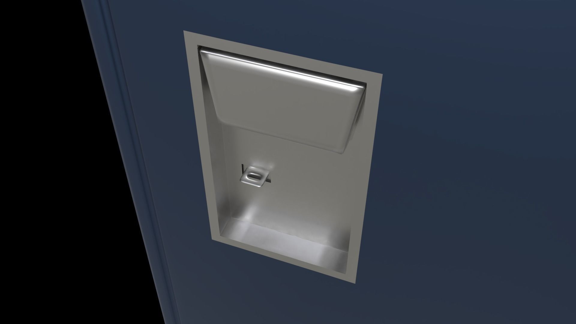 School Locker Set Low-poly 3D model_9