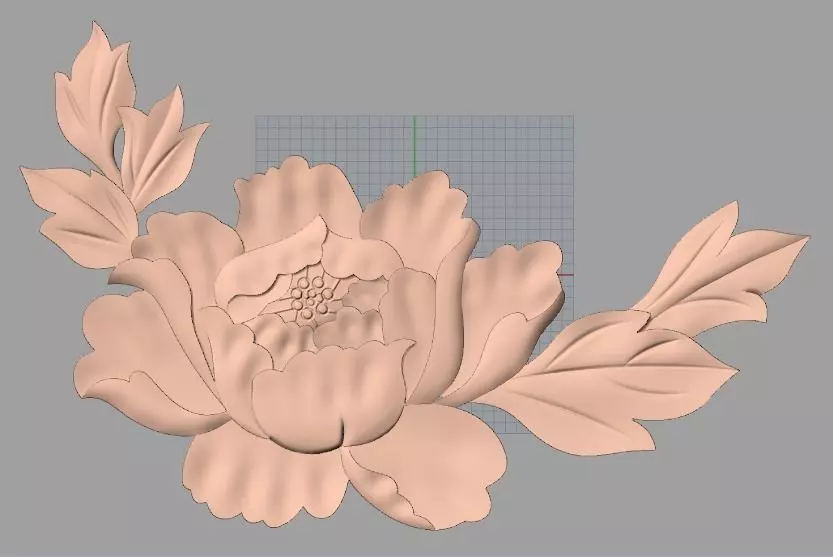 Bed door flower 3D relief STL model for CNC engraving E520 3D model