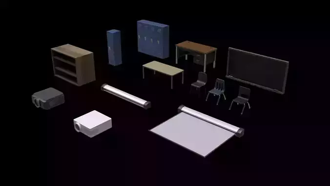 School Classroom Asset Pack