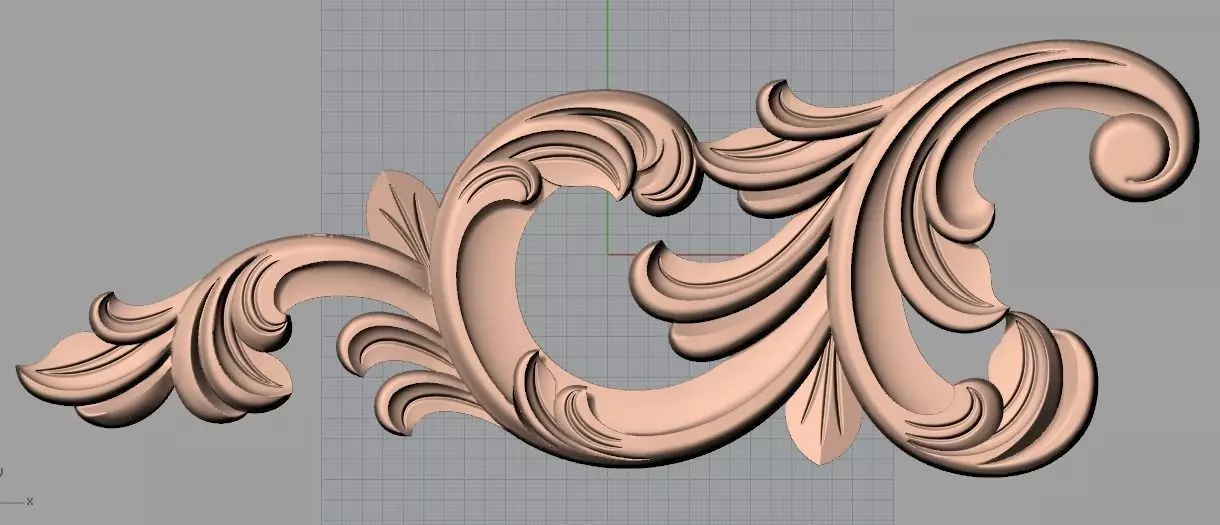 Bed door flower 3D relief STL model for CNC engraving E511 3D model_0