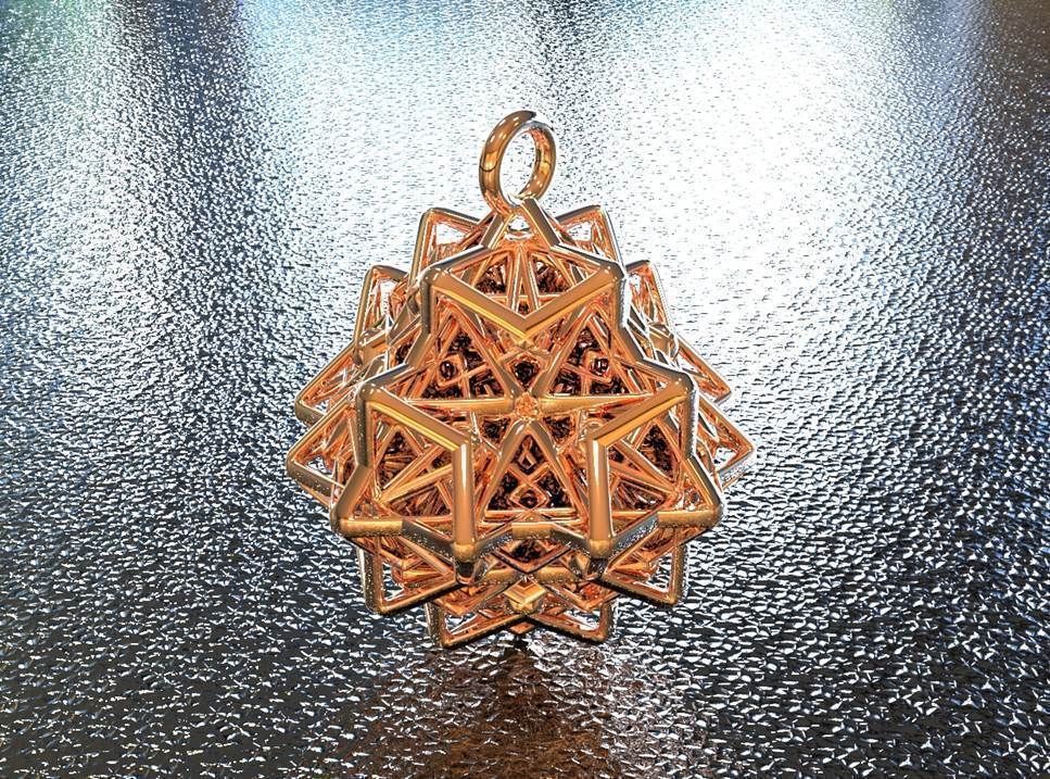 BRO WOVEN OCTAHEDRON PENDANT 3D print model_1