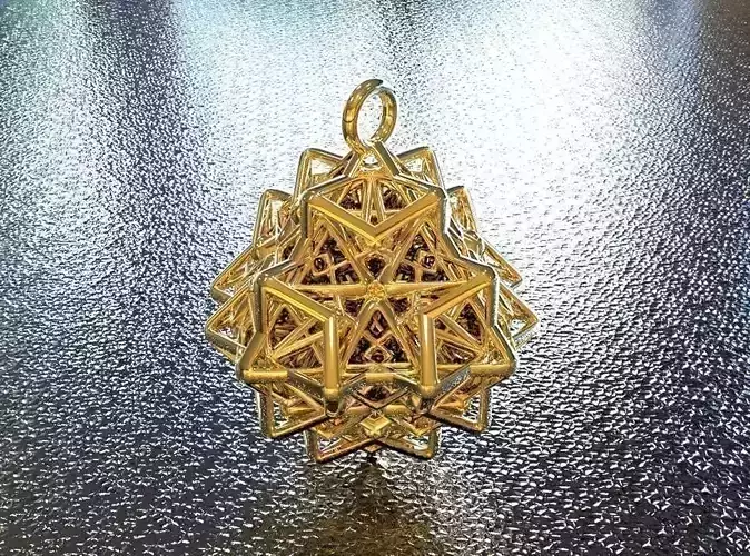 BRO WOVEN OCTAHEDRON PENDANT 3D print model