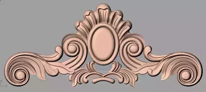 Door flower relief model STL format for CNC carving E501