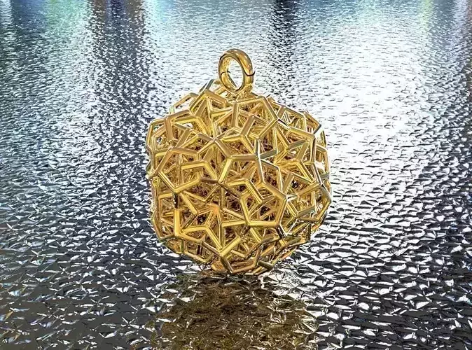 BRO WOVEN DODECAHEDRON PENDANT 3D print model
