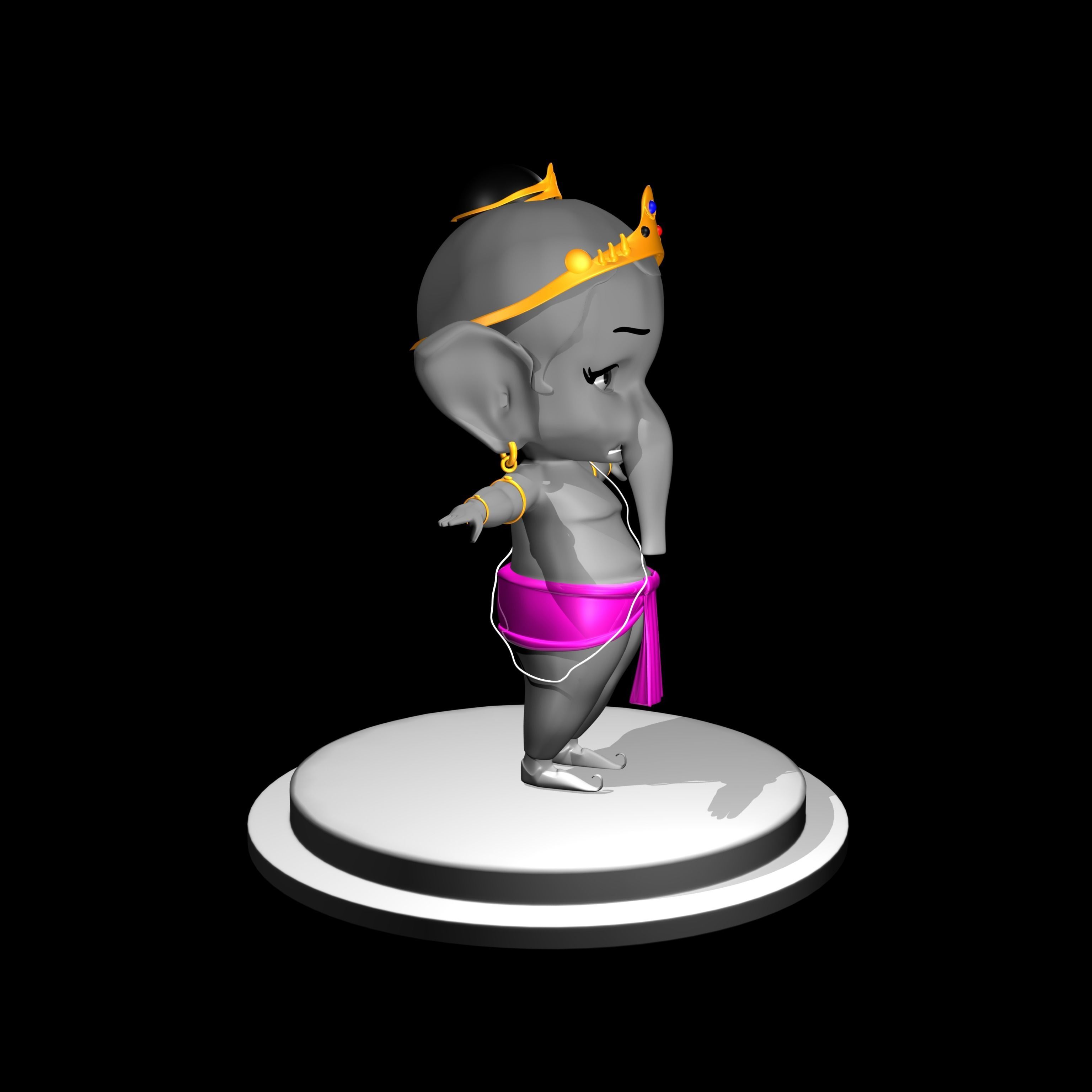 3d bal ganesh 3D model_2