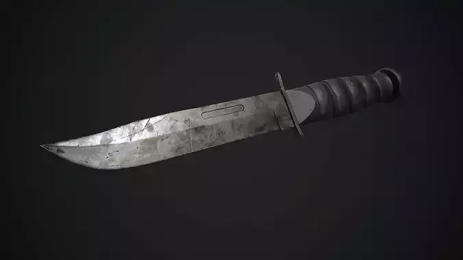 Knife Lowpoly 3D model with PBR