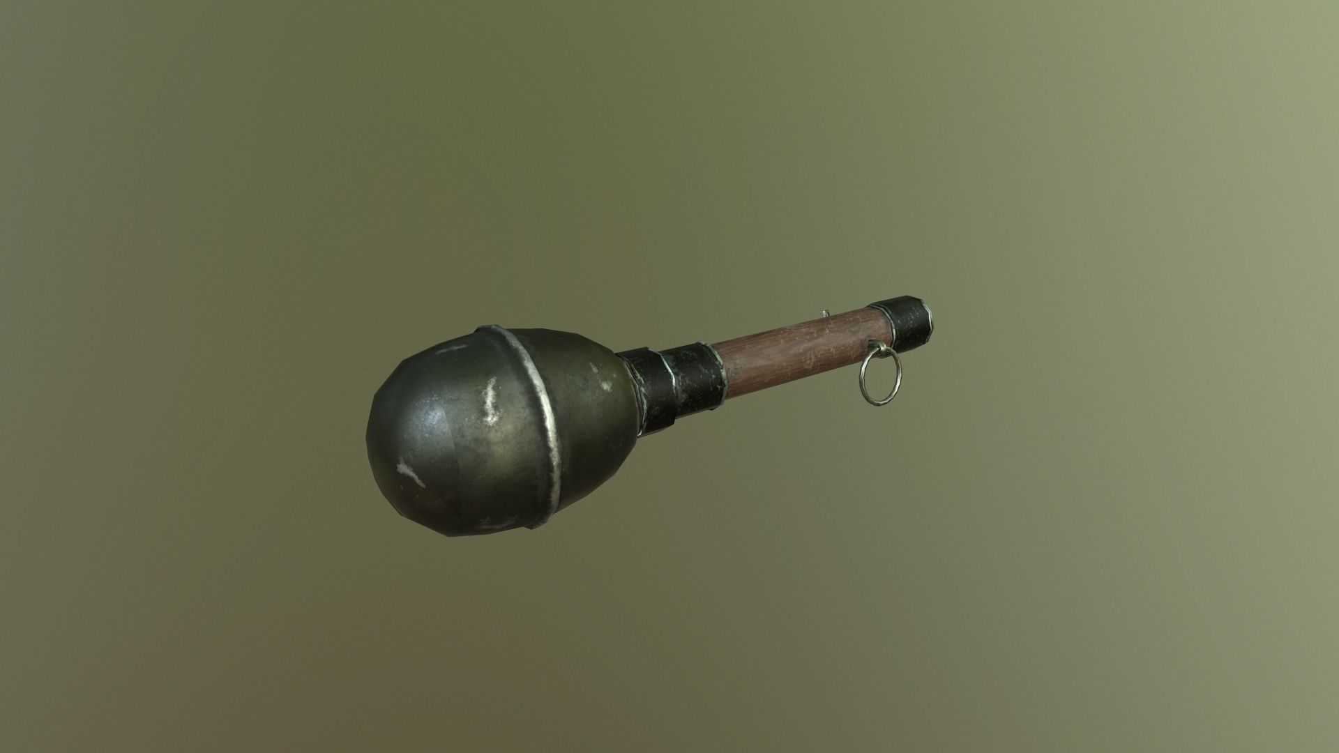 WWII German Grenade Low-poly 3D model_3