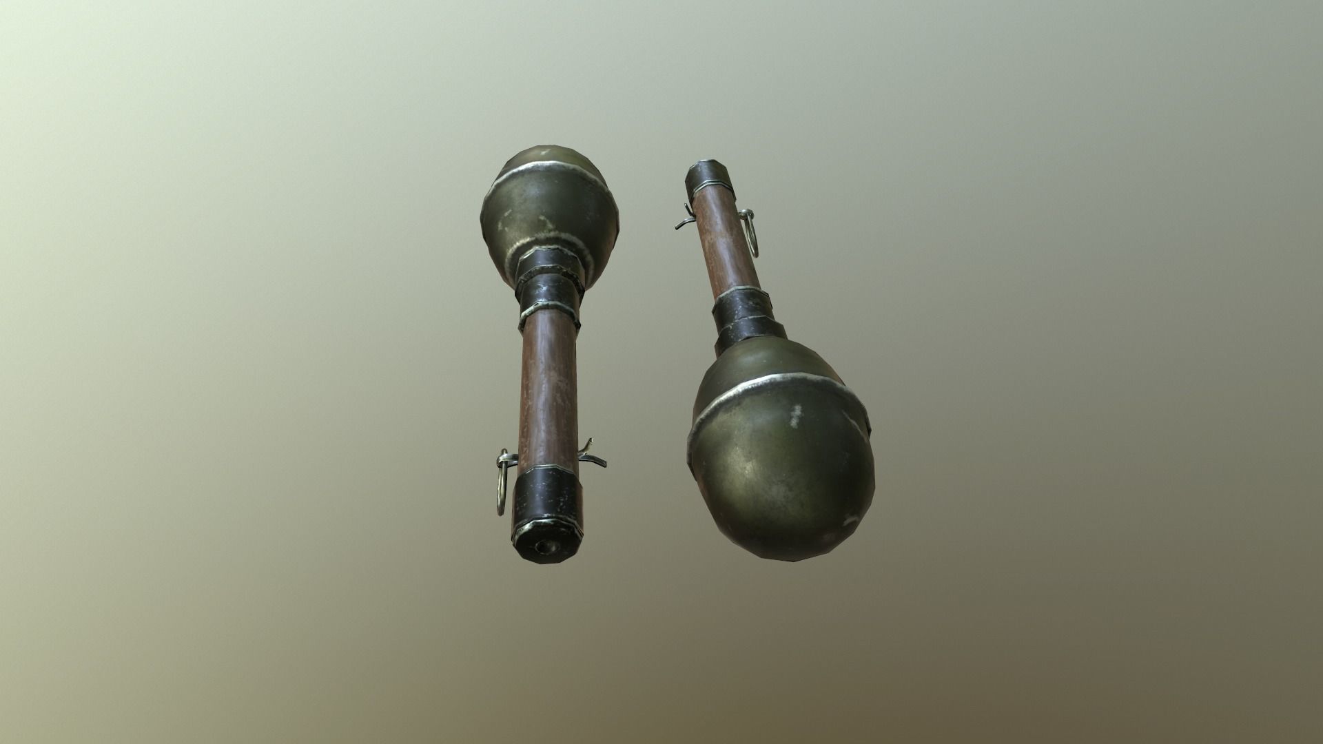 WWII German Grenade Low-poly 3D model_4