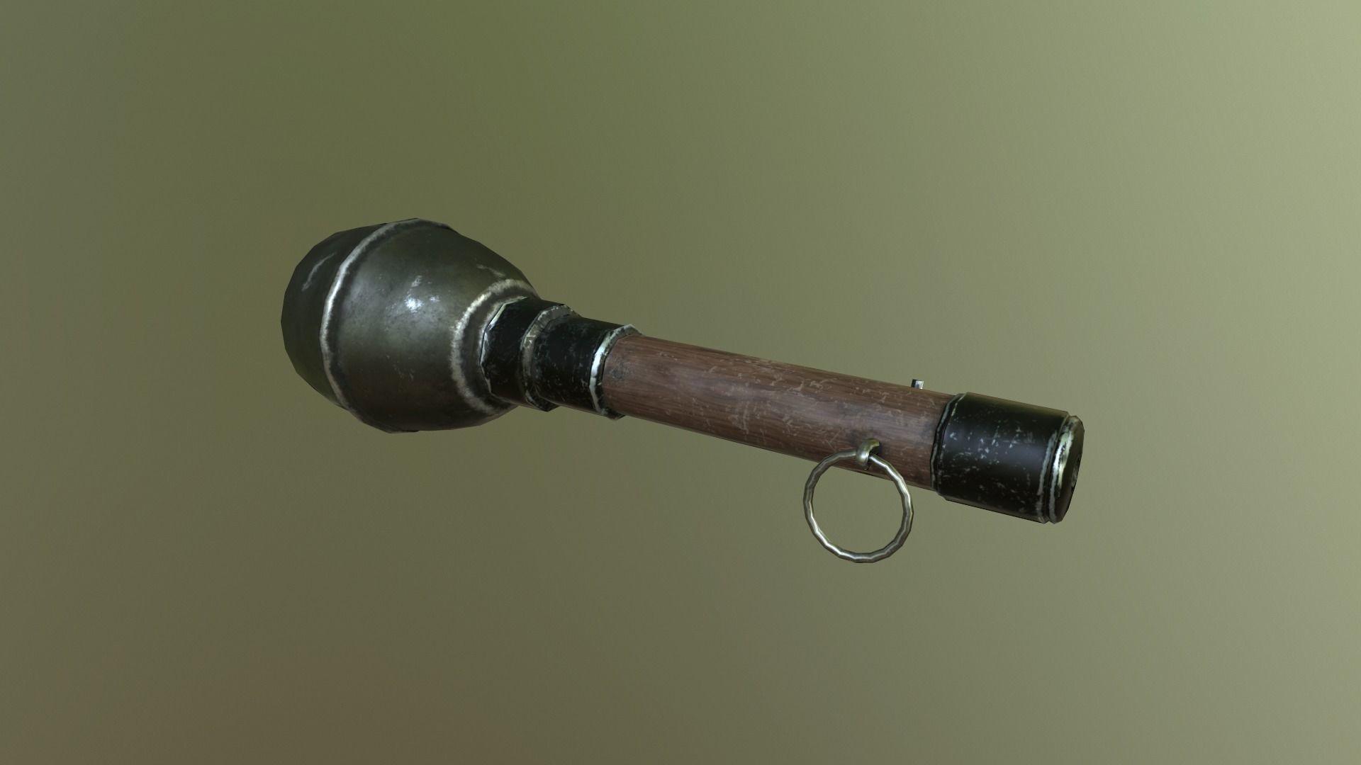 WWII German Grenade Low-poly 3D model_2