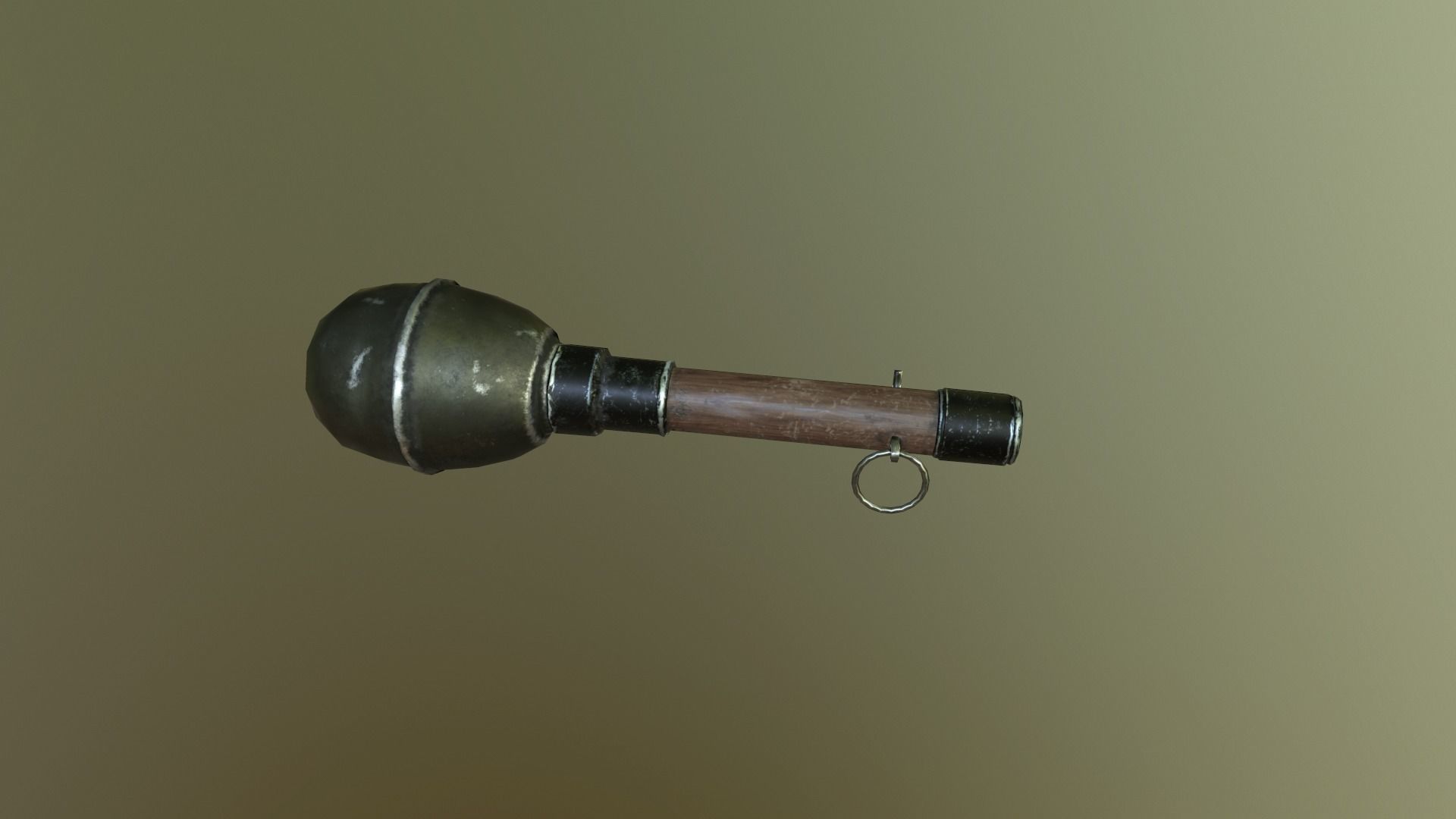 WWII German Grenade Low-poly 3D model_1