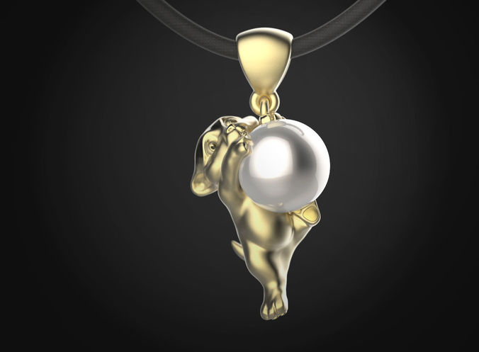 Lion puppy pendant 3D print model
