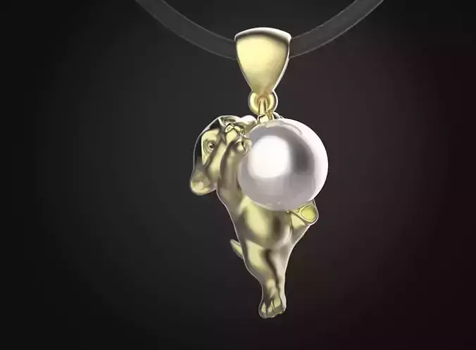 Lion puppy pendant 3D print model