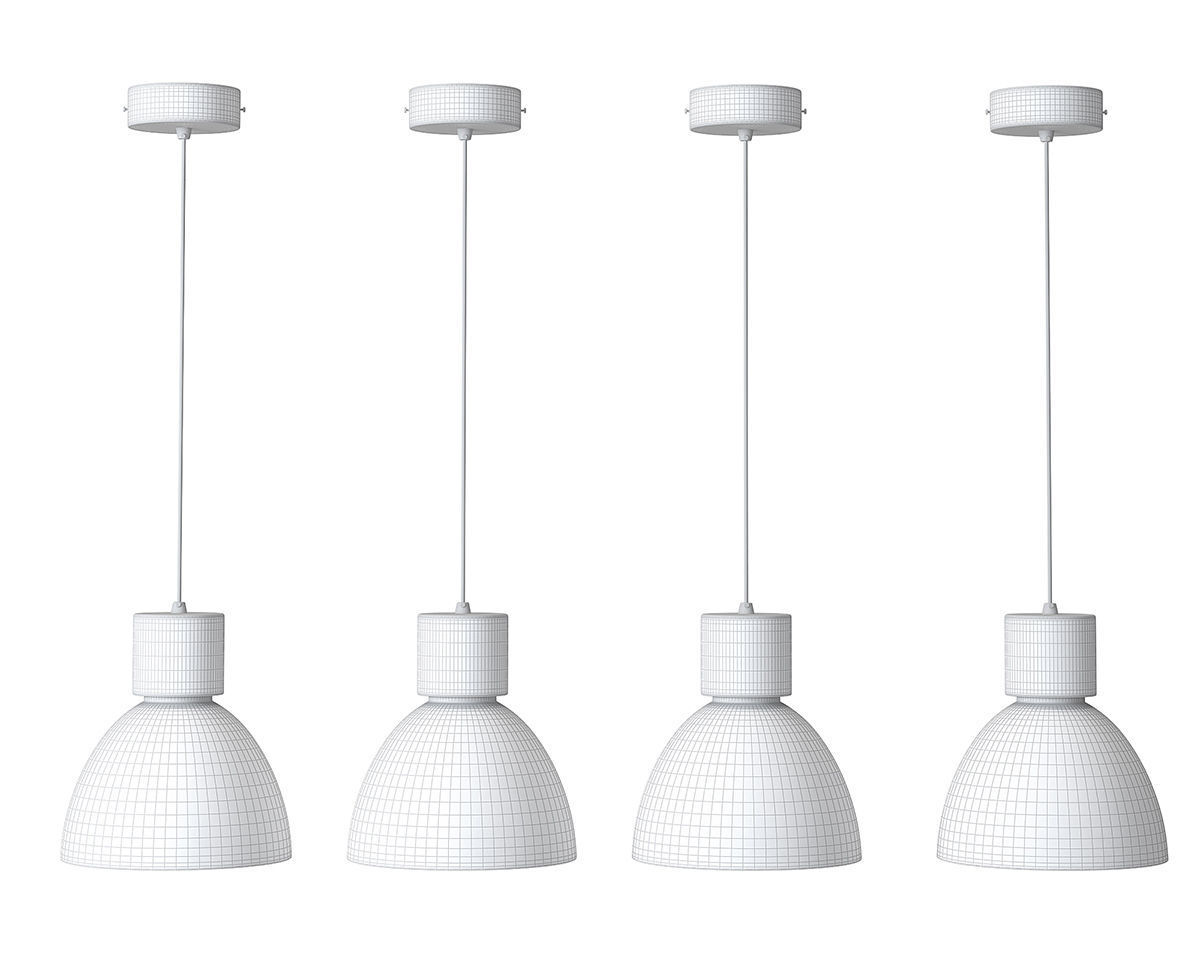 Albany Iron and Wood Bell Pendant 3D model_6