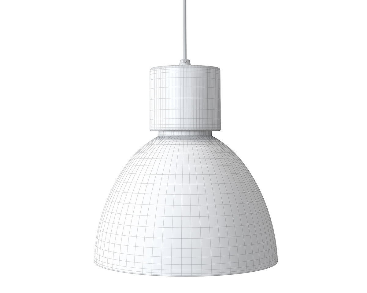 Albany Iron and Wood Bell Pendant 3D model_5