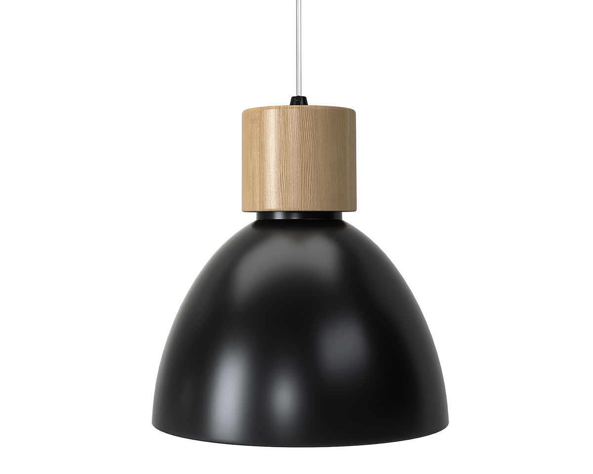 Albany Iron and Wood Bell Pendant 3D model_4