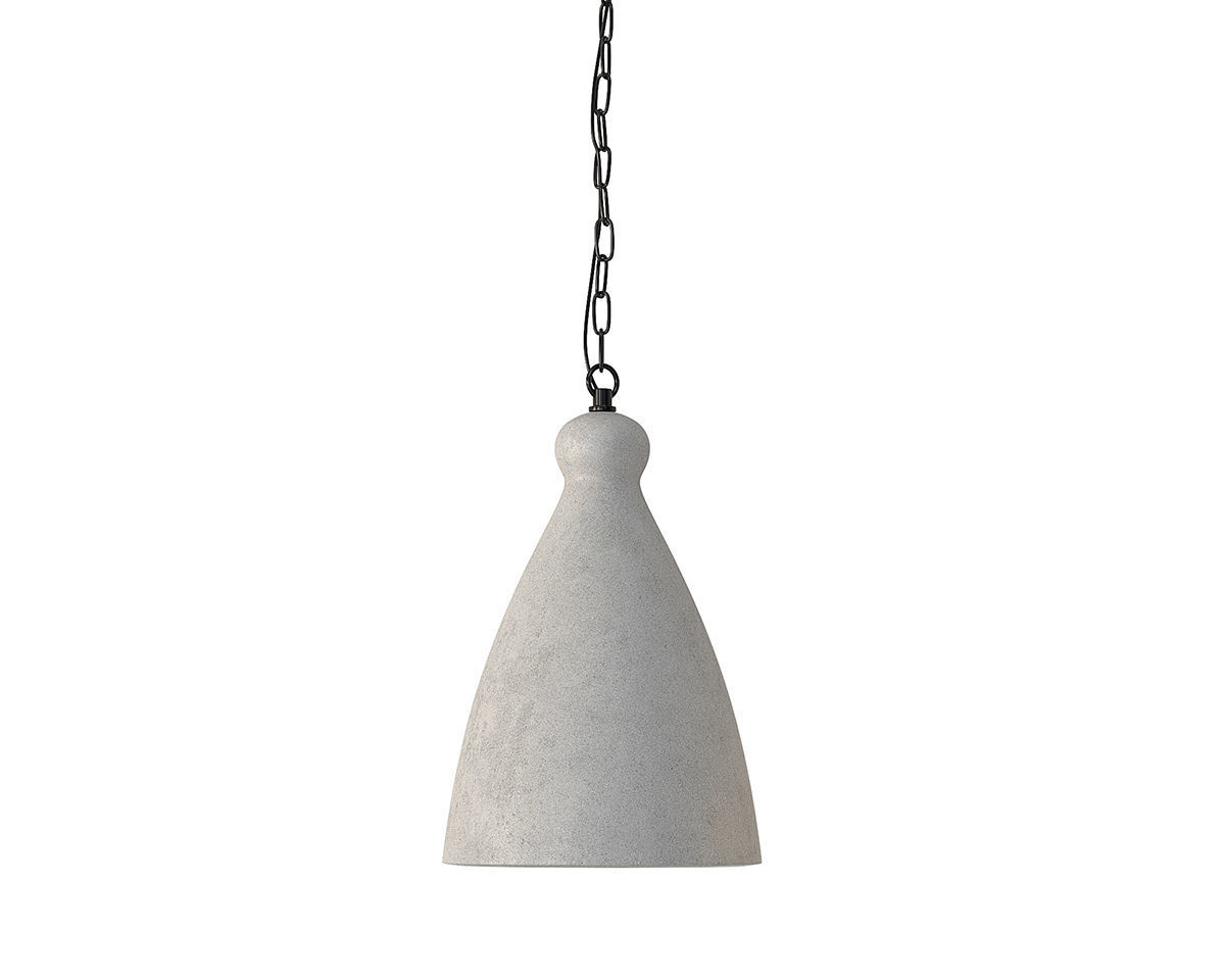 Bangor Cement Pendant Lamp Narrow 3D model_1