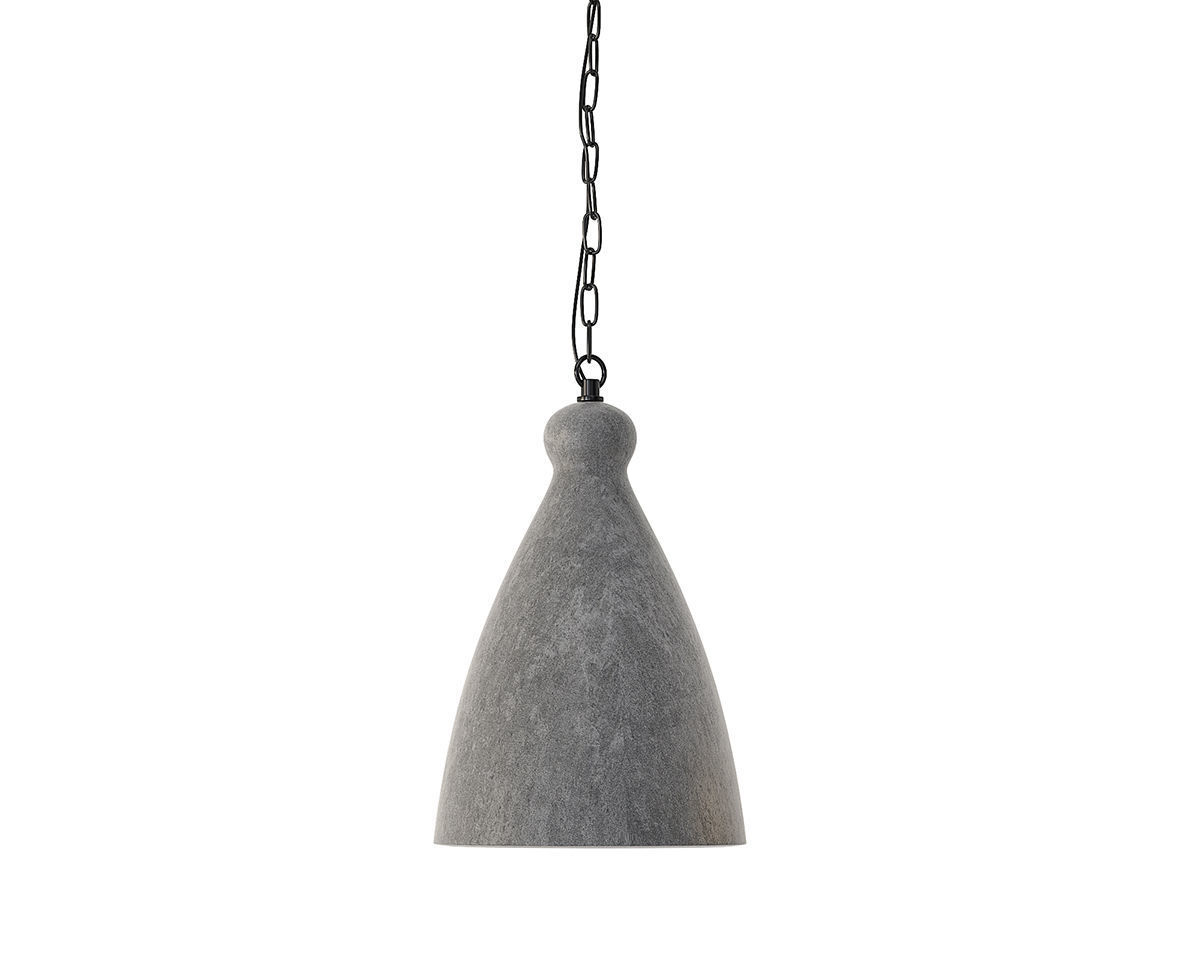 Bangor Cement Pendant Lamp Narrow 3D model_2