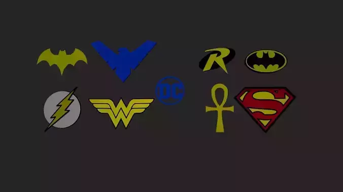 Dc Heroes Logo 3D print model
