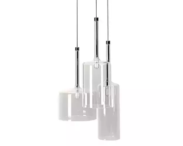Crystal Bottle-Shaped Pendant Light Free 3D model