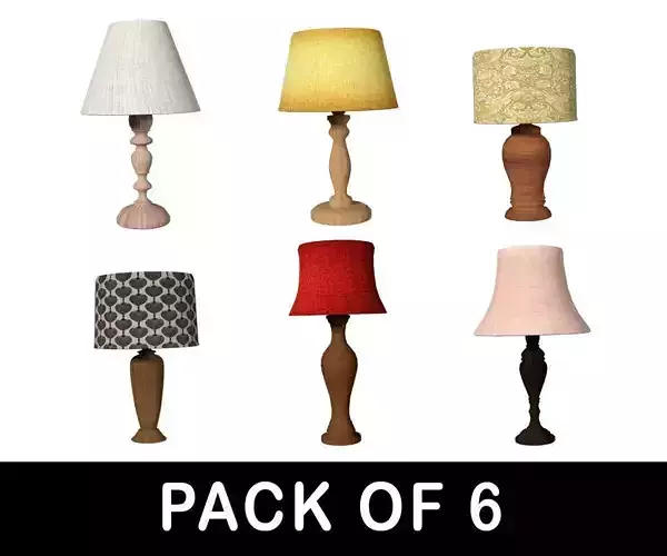 Table Lamps Collection - Pack of 6