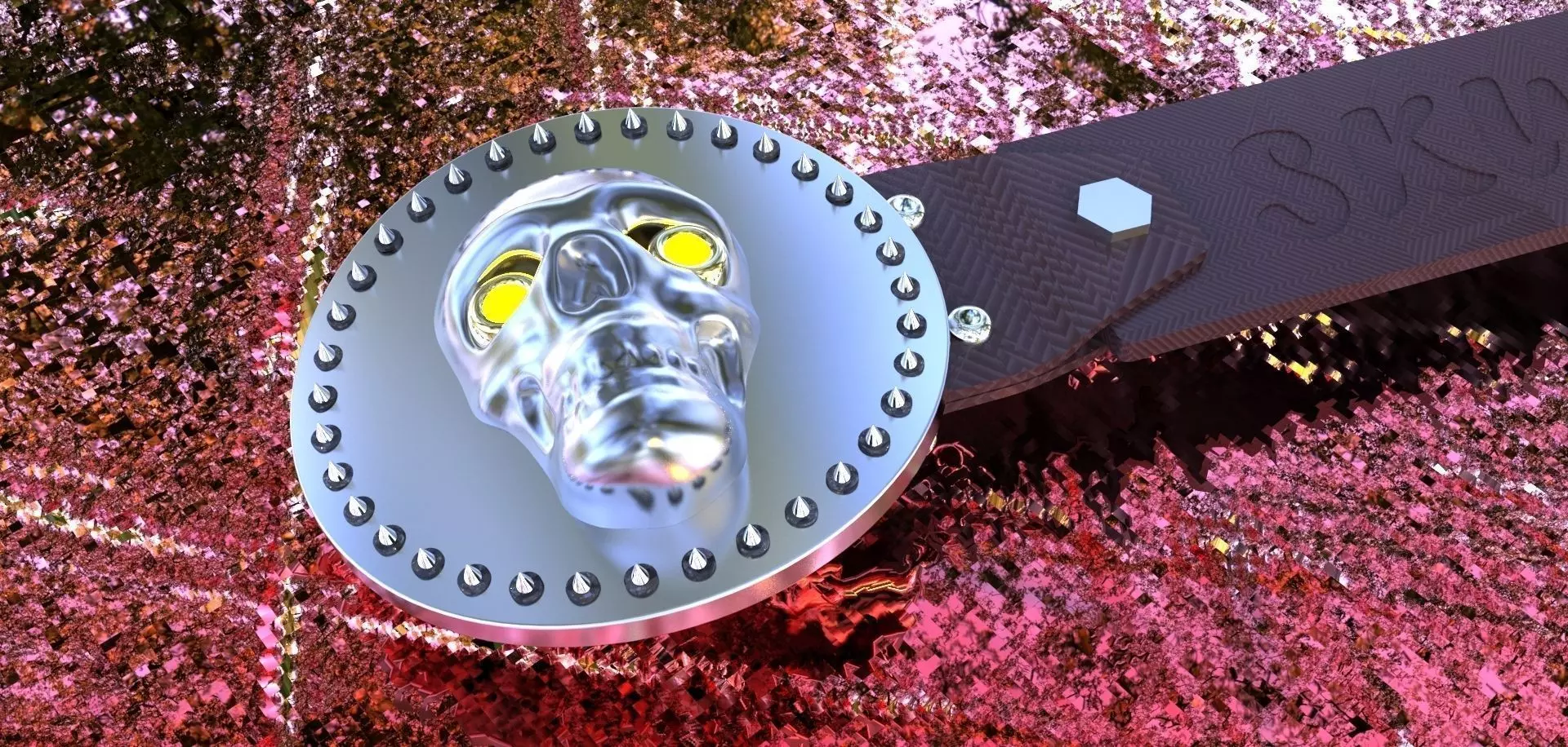 Skull Belt Free 3D model