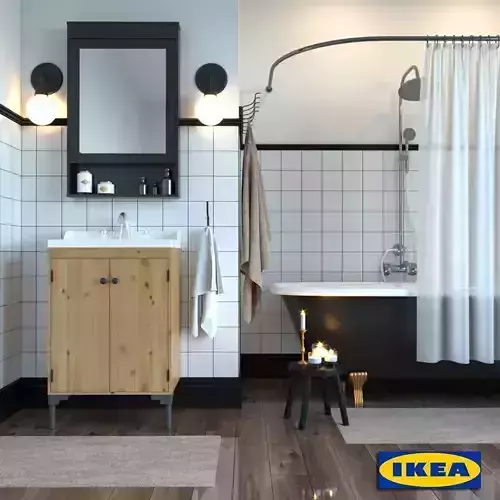 Bathroom ikea furniture 3D model