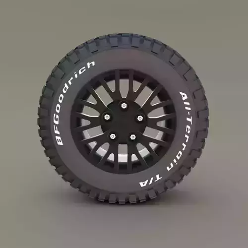 Kahn Wheel BF Goodrich Tire 3D model