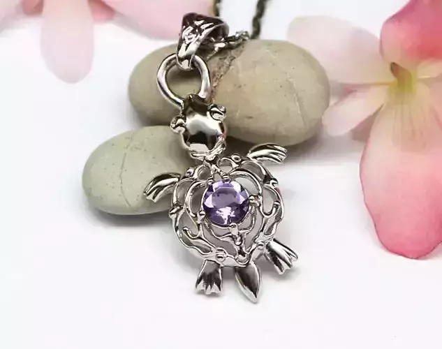 Turtle pendant necklace printable jewelry model