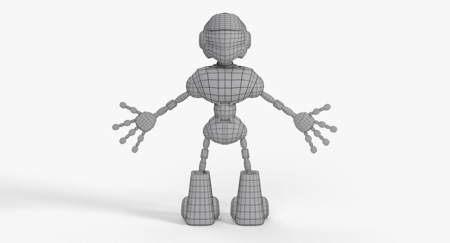 Custom Robot Low-poly 3D model_13