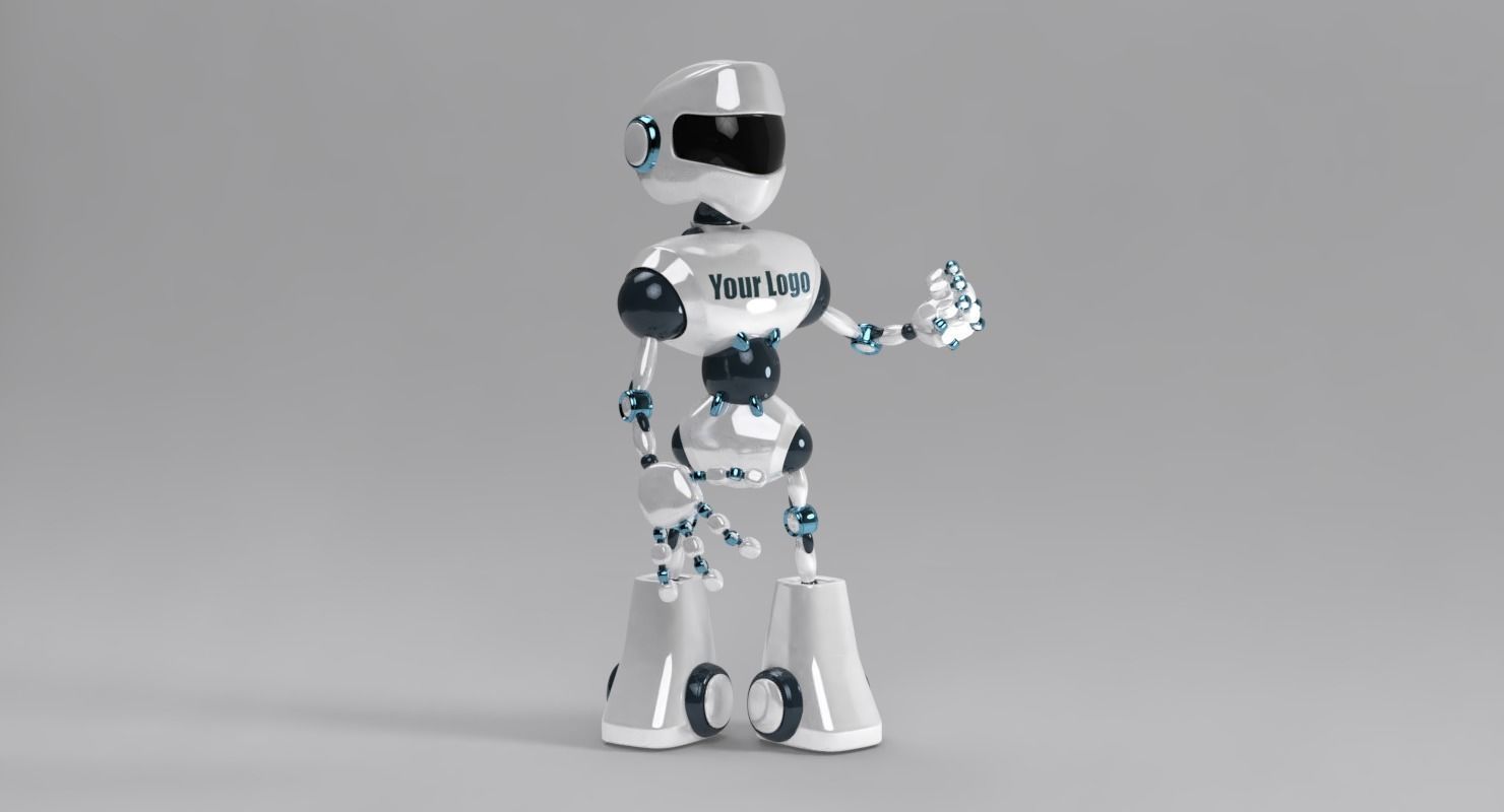 Custom Robot Low-poly 3D model_2