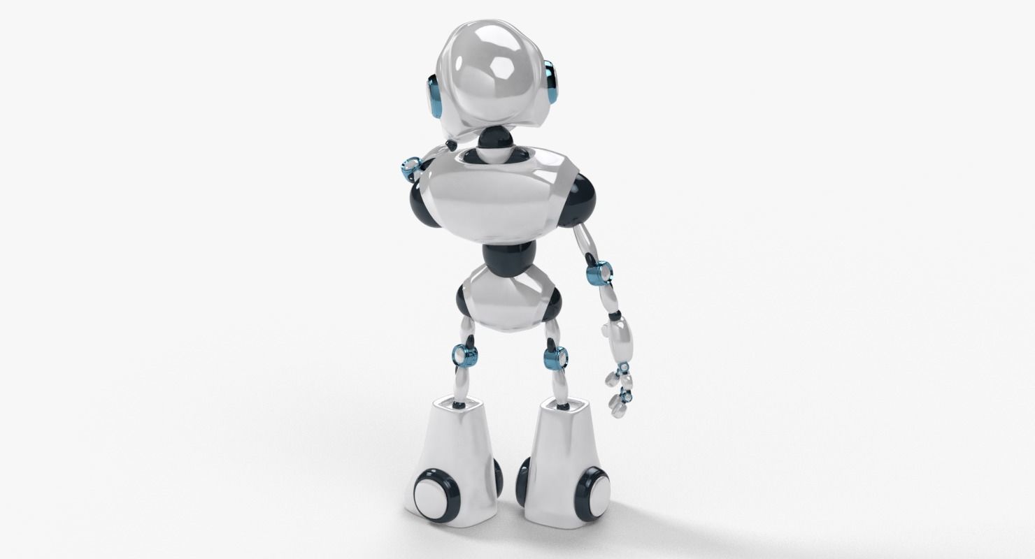 Custom Robot Low-poly 3D model_6