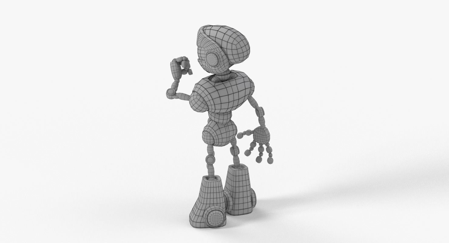 Custom Robot Low-poly 3D model_15