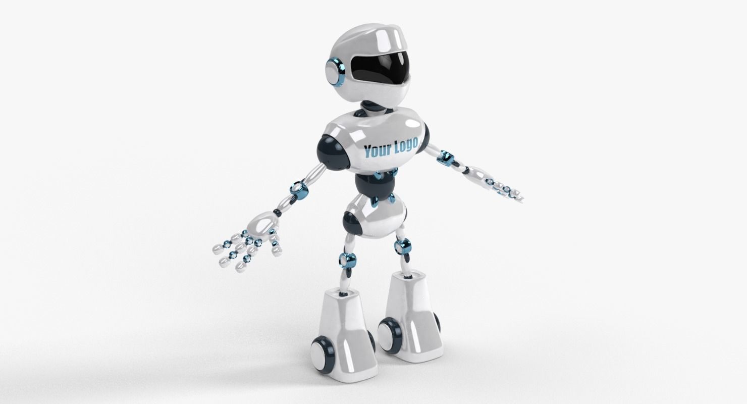 Custom Robot Low-poly 3D model_10